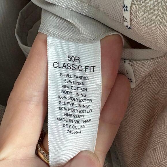 Stafford NWOT Linen Blend Suit Jacket Sport Coat 50R - Picture 3 of 8